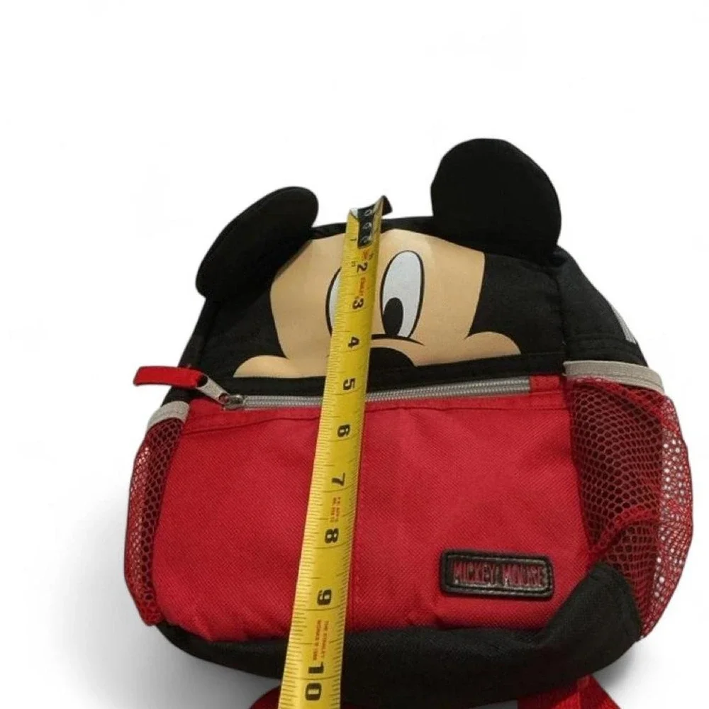 Disney Mickey Mouse Backpack Kids Small‎ Red Black Excellent 3D Ears